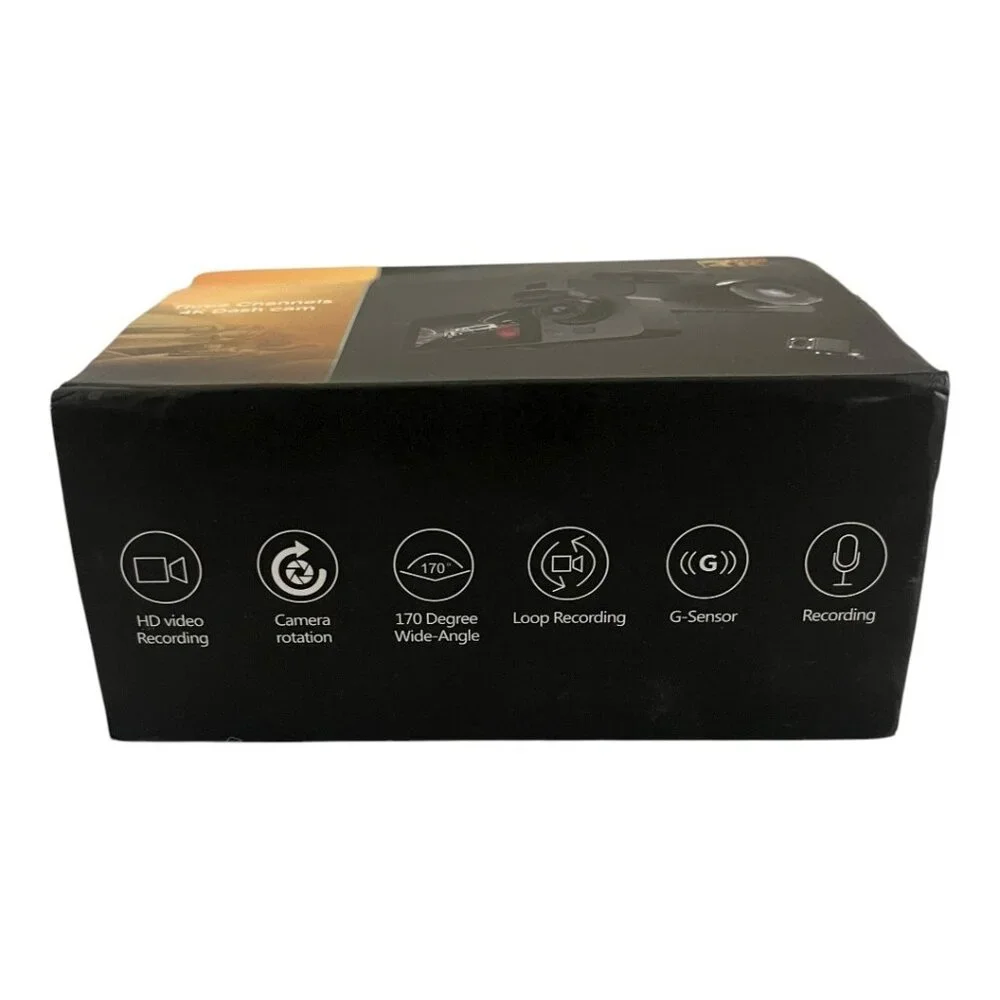 Dash Cam Three Channels‎ 4K HD Cars 170° Wide Angle Full UHD Vehicle Camera - Picture 6 of 6